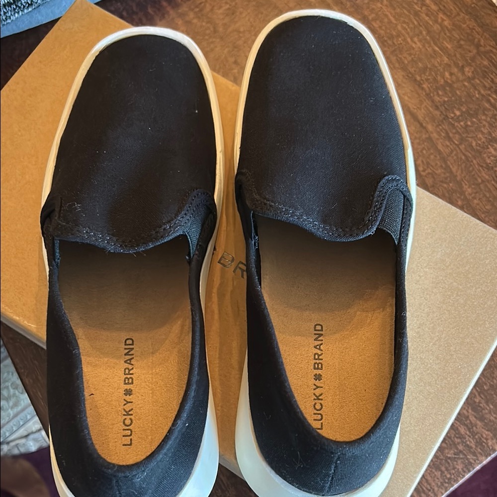 Lucky Brand Black Slip-On Shoes